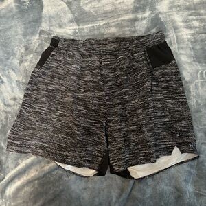 lululemon athletica Black and Gray Athletic Shorts
